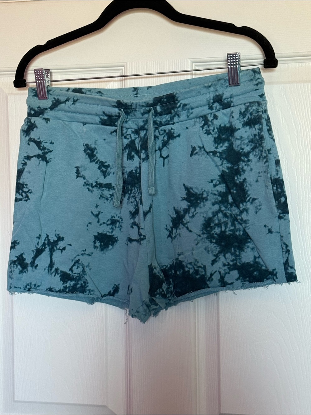 Gymshark Blue Tie-Dye Athletic Lounge Shorts
